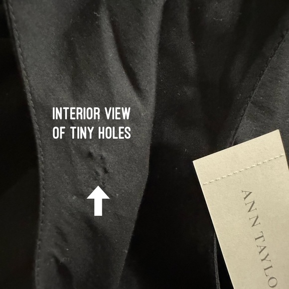 Ann Taylor Low Scoop Sleeveless Belted Top Black Size 10 NWT RETAIL $68.00 - Picture 7 of 8